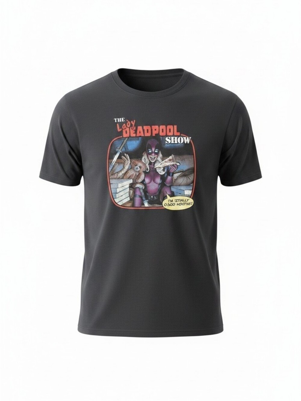Loot Wear Men's/Unisex Fit Lady Dead Pool Show Tee-Shirt Size XL